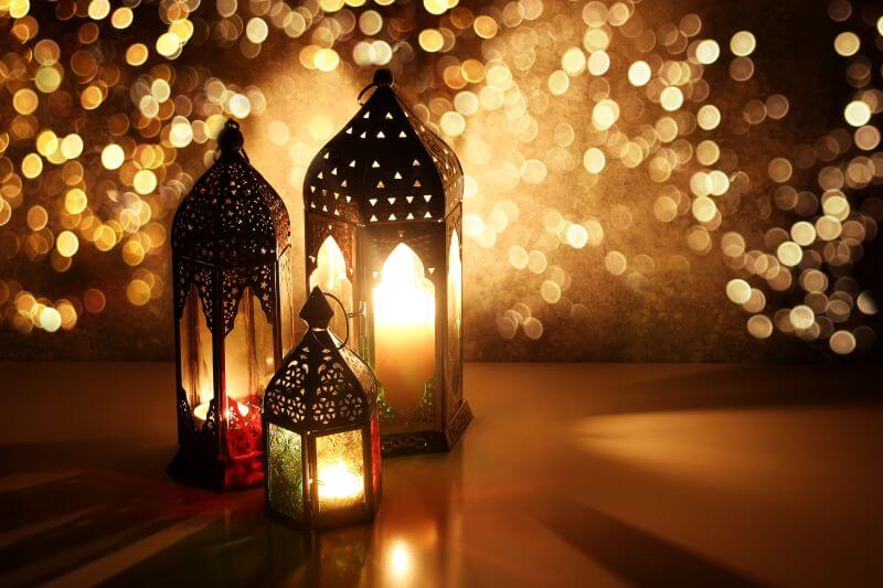Traditinal Ramadan candle lanterns.